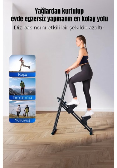 Robo Katlanabilir Dikey Tırmanma Egzersiz Aleti Yeni Versiyon Siyah