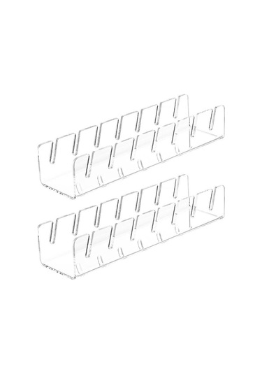 Padalink 2 Adet Akrilik Şapka Rafı - Transparent N Tipi Organizatör - 290x76x58mm - Ev Dekorasyonu Ve Depolama - Şapka, Güneş Gözlüğü Tutucu Şeffaf