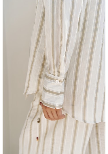 Priskiana Bağcıklı Haki Pantolon Gömlek Takım Haki