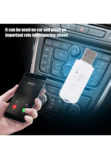 Moveevo Usb Bluetooth 5.1 Alıcı - 10m Kablosuz Ses Aktarımı, 6 Cihazlı Eşleştirme, Araç Ve Ev Ses Sistemleri İçin A2dp Desteği