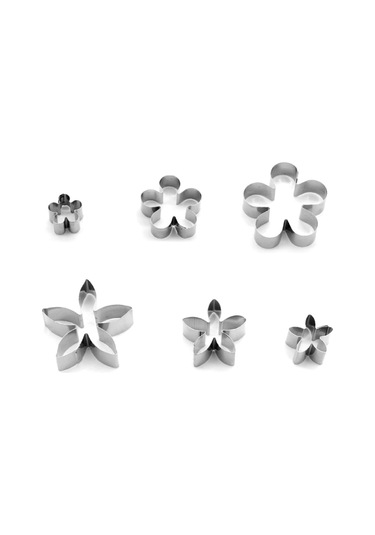 Qingmipy 12 Parça Paslanmaz Çelik Kurabiye Kalıbı Seti - Çiçek, Yaprak Şekilli - Çocuklar İçin Eğlenceli Pişirme Aletleri Çok Renkli