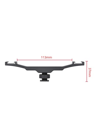 Dslr için Flaş Bracket İki Girişli Flaş- Led- Mikrofon Tutucu