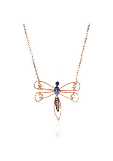 925 Ayar Gümüş Rose Yusufçuk Kadın Gümüş Kolye Gümüş