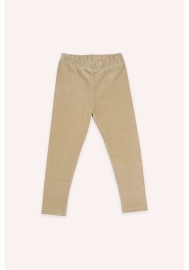 Kız Çocuk Fitilli Tayt Bej 001