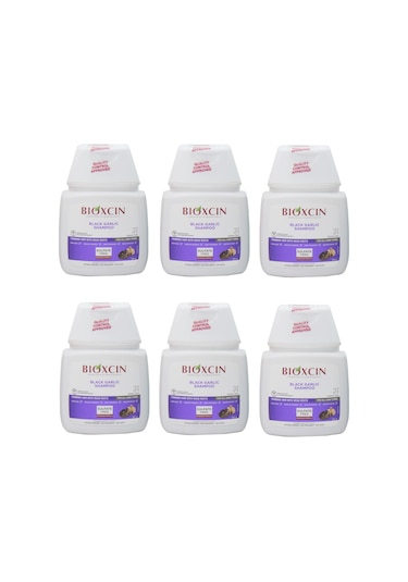 Bioxcin Saç Dökülmesine Karşı Siyah Sarımsak Şampuanı 6 x 100 ML