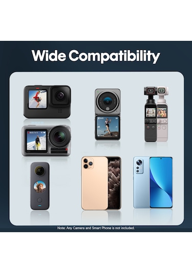 Yifomall Startrc Kamera Askı Sabitleyici Klipsi 360 Döner Abs+pom+silikon Djı Action 3/ınsta360 X3/gopro Hero 8-12 Uyumlu M5 Somun Ve Adaptör İle