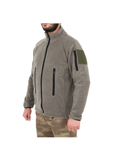 Askeri Taktik Polar Mont - Hırka Açık Haki Antrasit Asker Poları Yeşil