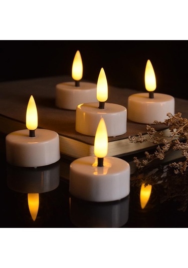 Sıcak Beyaz 12 Adet/takım Alevsiz Led Mumlar Yanıp Sönen Işıklar Doğum Günü Düğün Parti Elektrikli Mumlar Noel Masa Dekorasyon Işık Xyz