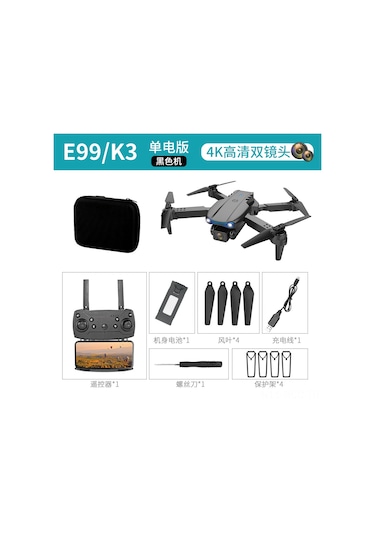 Ruicoo E99k3 Katlanabilir Drone: 4k Çift Kamera, Çarpışma Önleme, Taşınabilir, Çocuklar İçin Hediye