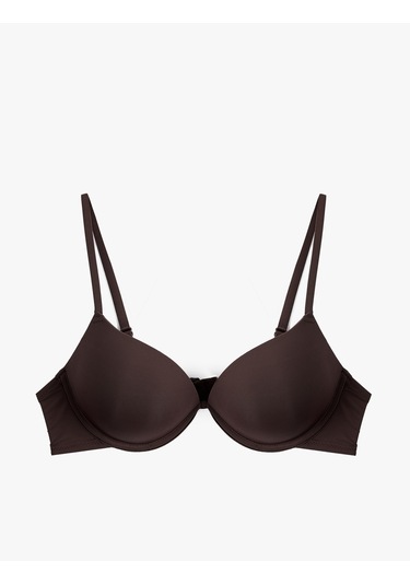 Koton Rahat Kalıp Destekli Ekstra Dolgulu Sütyen Kahverengi 6wlk10007mk Kahve