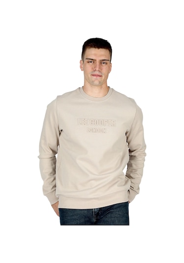 Lee Cooper Erkek O Yaka Sweatshirt 241030 Bej