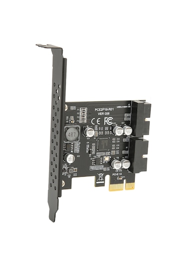 Fosenze Pcıe 1x'den Usb 3.2 Gen1'e Çevirici Kart - 2x 19pın Çıkış, 5gbps Hız, Renesas Upd720201, Windows/linux Desteği