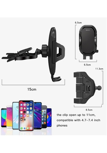 Cbtx Yesıdo C84 Araba Cd Yuvası Cep Telefonu Tutucu 360 Derece Dönen Cep Telefonu Braketi