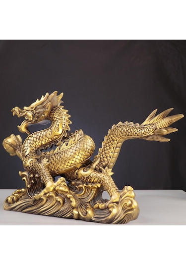 Suntek Çin Feng Shui Ejderha Heykeli Heykel Zenginlik Çekmek,