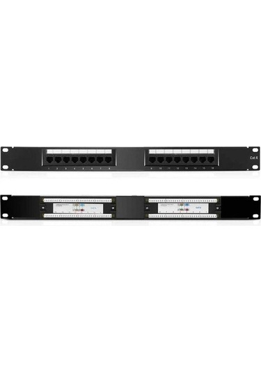 16 Port Cat6 Patch Panel 16 Port Ethernet Panel