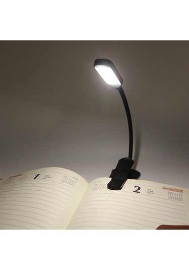 Youtek Kitap Işığı Usb Şarjlı - Dokunmatik Anahtar, 3 Seviye Parlaklık, Esnek Işık Tüpü, Gece Işığı Modu, 600mah Dahili Batarya Siyah