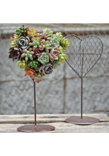 Pazly Tel Suntek Standı Metal Kalp Demir Çerçeve Asılı Aksesuar