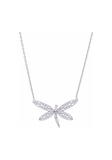 Nagiss Yusufçuk Model Baget Zirkon Taşlı 925 Ayar Gümüş Kadın Kolye