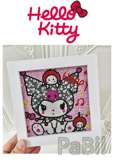 Dıy Kendin Yap Hello Kitty Kuromi Elmas Boyama Seti 15x15 - 2