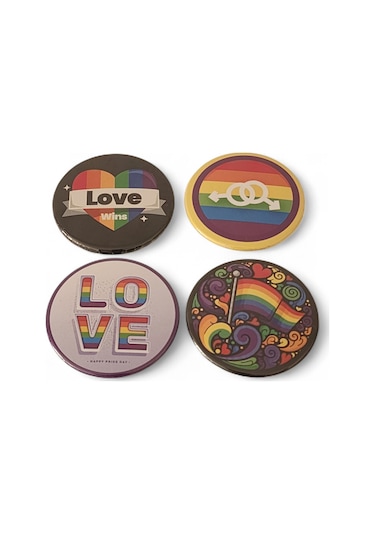 Lgbt Magnet Set 1 - 4'lü Lgbt Magnet Karışık Renkli