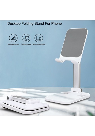 Cbtx Devıa Telefon Standı Ayarlanabilir Katlanabilir Masaüstü Telefon Tutucu Tabletler Cradle Dock - Siyah