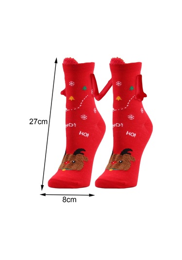 Homyl 1 Çift El Ele Çorap Hediye Rahat Orta Tüp Sevimli Turuncu