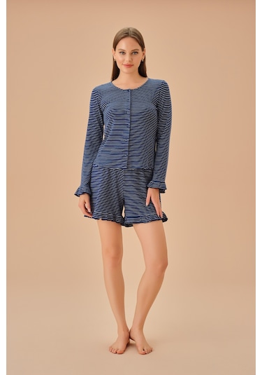 Suwen Elsa Maskülen Şort Takımı Sh25193667b956 Mavi