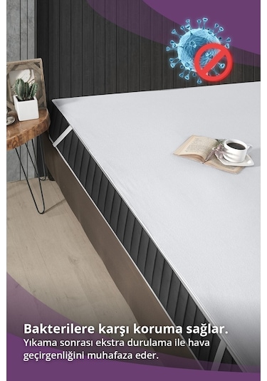 Sıvı Geçirmez Yatak Alezi Mikro 120X200Cm Dört Köşe Lastikli