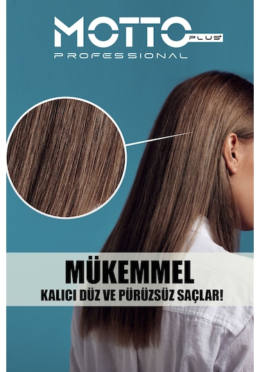 Motto Plus Professional Düzleştirici Köpük Keratin Botox Ve Tuzsuz Şampuan 2'li Saç Bakım Seti