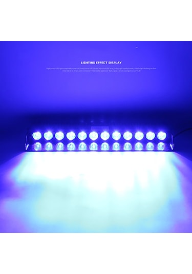 12 Ledli Mavi Kırmızı Çakar 17 Fonksiyonlu Vantuzlu Araç Içi