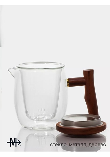 Magistro Cam Demlik "loft" 400 Ml Süzgeçli 218975092 Kahverengi