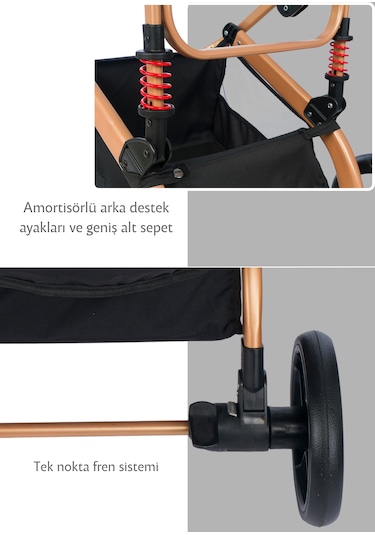 Bebegold Truva Bebek Arabası Pusetsiz