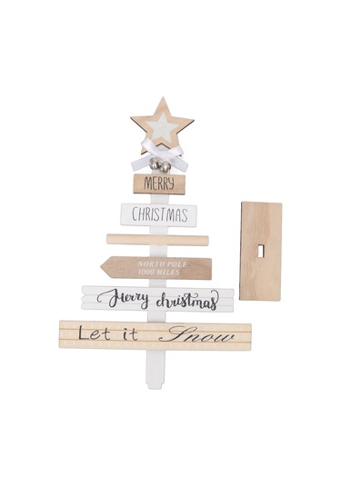 Kangvka Ahşap Noel Ağaç Figürü, Masaüstü Stüdyo Dekoru, Sabit Tabanlı, Noel Eve Süsleme Aleti, Beyaz Renk, Dıy Montajlı