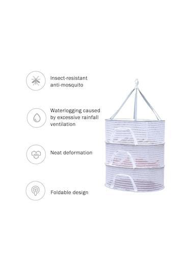 Bitkiler İçin 3 Katmanlı Asılı Örgü Net Bitki Kurutucu, Bitki Kurutucu Tomurcuklar, Sebzeler İçin Çamaşır Kurutma Askısı 56995969