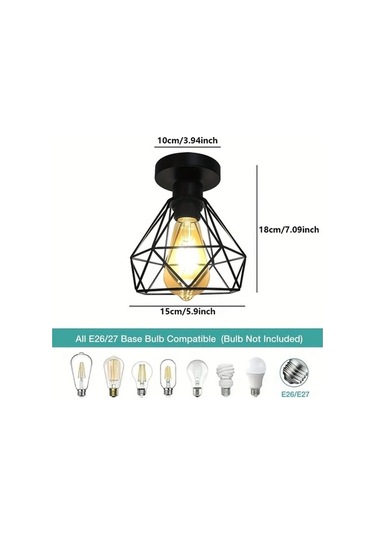 Fastbuy Ahşap E27 Tavan Lambası, Kırsal Retro, Ampulsüz, Mutfak, Merdiven, Gardırop Kapı Için Ahşap