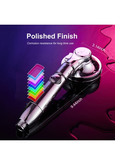 Yifomall Hsd0001 Gümüş Abs El Duşu, 3 Farklı Sprey Modu, Suyu Durdurma Anahtarı, Otomatik Temizleyen Uçlar, G1/2 Bağlantı Diğer