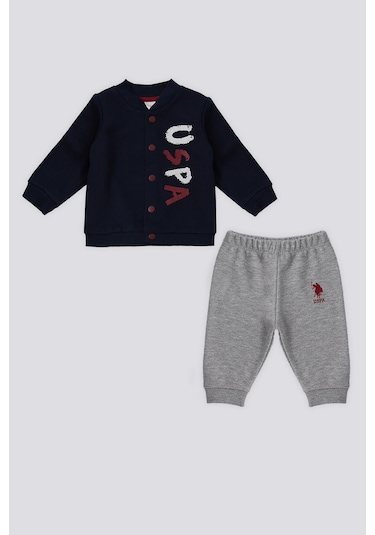 U.s. Polo Assn. Erkek Bebek Lacivert 2'li Hırka Takım Lacivert