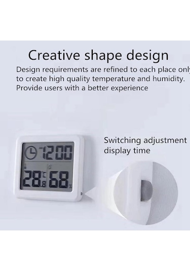 Siyah Yükseltme Xiaomi Youpin Dijital Lcd Kapalı Termometre Higrometre Ölçer