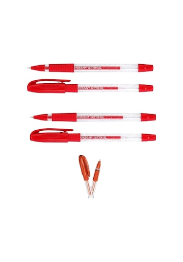 Pensan Glitter Simli Jel Kalem Kırmızı 1 Mm - 4 Adet