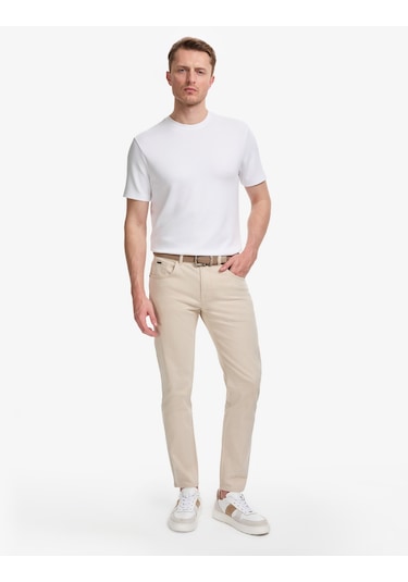 Pierre Cardin Erkek Ekru Tişört Basic 50321139-vr019