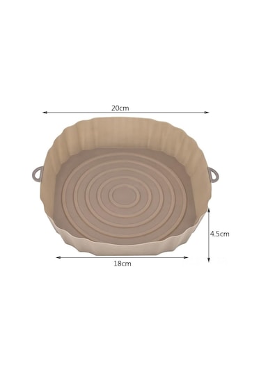 Teltree Yemek Grade Silikon Hava Fritözü İç Dolabı, 7.8 İnç, Tekrarlı Kullanım, Yağ Geçirmez, Isı Dayanıklı, Fırın/mikrodalga Uyumlu, Temizliği Kolaylaştırır Diğer