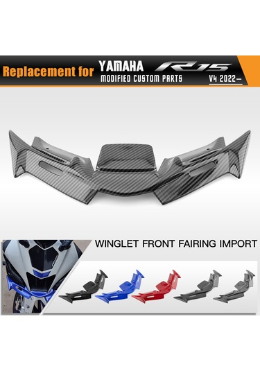 Youmex Yamaha Yzf R15 V4.0 2022+ İçin Abs Malzemeden Motor Ön Kanatçık Yedek Parça 400x170mm
