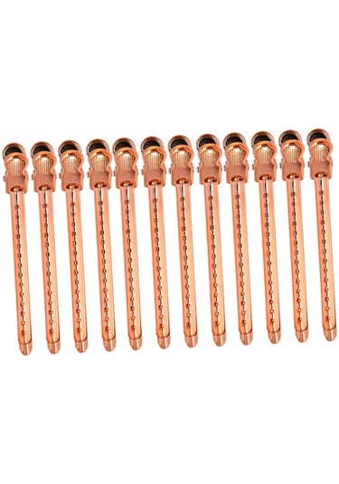 Suntek 14 Adet Ördek Gagası Klipler 3.5'' Saç Turuncu