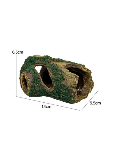 Vkemall Akvaryum Ağaç Delik Resin Dekorasyonu - Balıklar İçin Gizlenme Yeri Ve Orman Manzaralı Süs