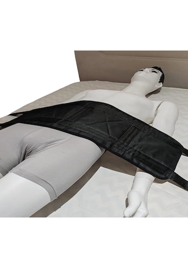 Ozclife Çift Kemerli Hasta Yatağa Bağlama Kemeri - Siyah