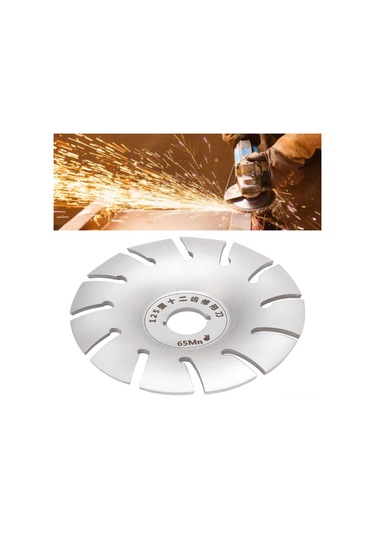 Symbee 125mm Paslanmaz Çelik Açı Grinder Aksesuarı - 12 Dişli Ahşap Oyma Ve Düzenleme Diski, Hafif Ve Kolay Kurulum