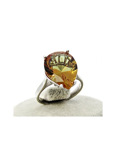 Zultanit Büyük Damla Taşlı Gümüş Kadın Yüzük