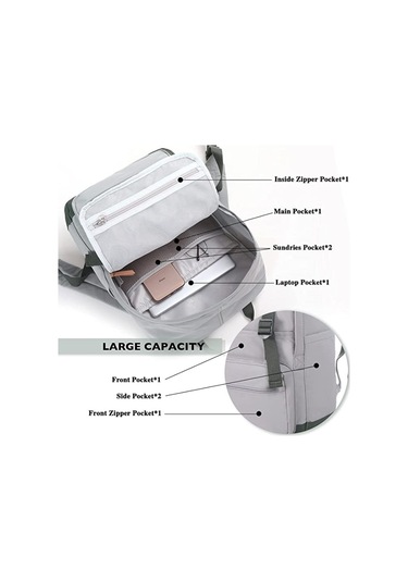 Himawari Okta Grande (1085) Sırt Çantası-Siyah