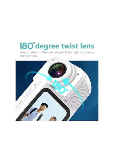 Createtech S70 2.7k Hd 180 Wifi Manyetik Tutuculu Outdoor Aksiyon Kamerası Beyaz Beyaz