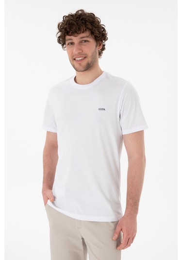 U.S. Polo Assn. Erkek Regular Fit Bisiklet Yaka Beyaz Basic Tişört 50305928-VR013 U.S. Polo Assn. Erkek Regular Fit Bisiklet Yaka Beyaz Basic Tişört 50305928-VR013